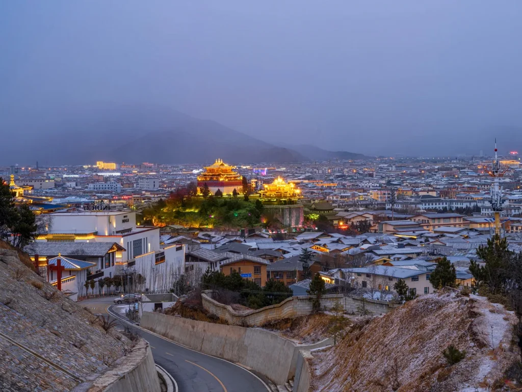 Distant view of Dukezong Ancient Town 1 Distant view of Dukezong Ancient Town 1